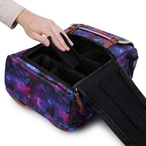 ENHANCE Full-Size Trading Card Storage Box Backpack for Playing Card Case - Galaxy