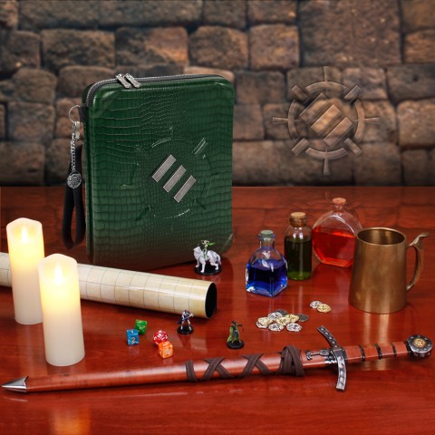 ENHANCE Tabletop Collector's Edition RPG Organizer - DnD Binder (Dragon Green) - Dragon Green