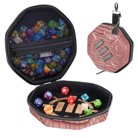 ENHANCE Collector's Edition DnD Dice Tray for up to 150 Dice (Dragon Pink) - Dragon Pink