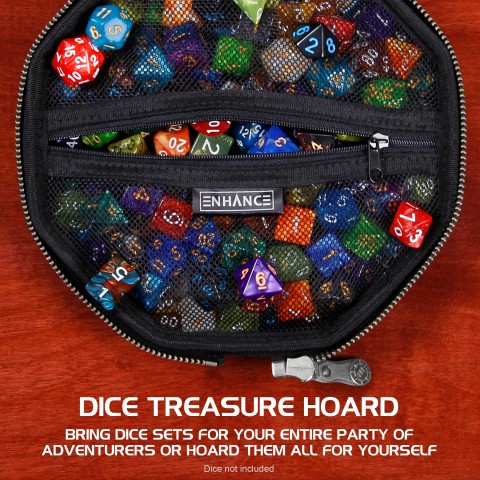 ENHANCE Collector's Edition DnD Dice Tray for up to 150 Dice (Dragon Black) - Dragon Black