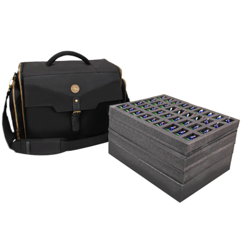 ENHANCE Portable Miniature Figure Storage Case with Accessory Storage - Black