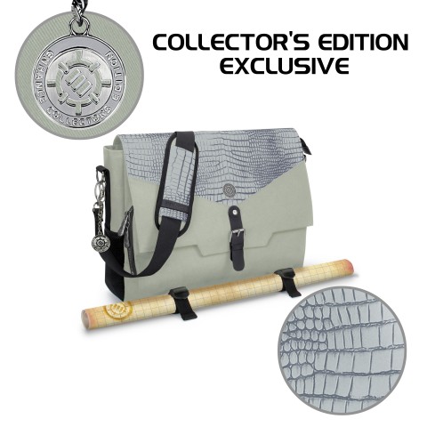 ENHANCE RPG Player's Messenger DnD Bag Collector's Edition (Dragon Silver) - Dragon Silver