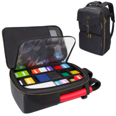 ENHANCE MTG Backpack Playing Card Case - Card Game Backpack for Deck Boxes - Black