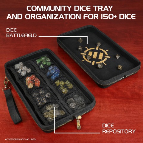 ENHANCE Tabletop Community Dice Rolling Tray & Dice Case for up to 500 RPG  Dice - XL