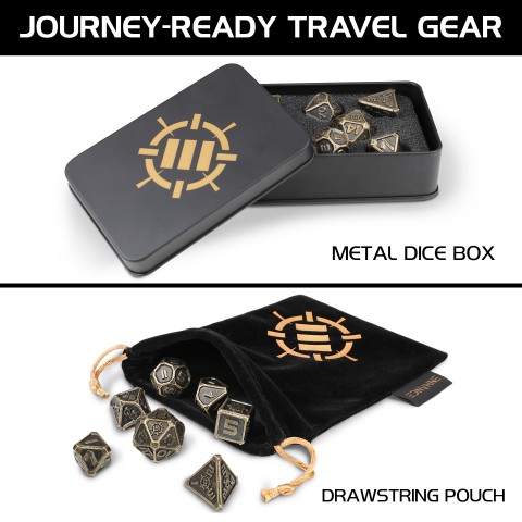 ENHANCE Tabletop Community Dice Rolling Tray & Dice Case for up to